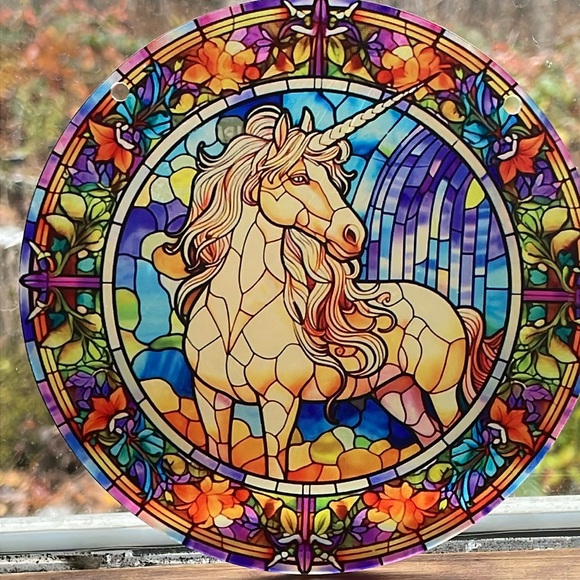 Suncatcher Mythical Creature Unicorn Home Bedroom Decor Gift Idea Girls 6” - Picture 1 of 3